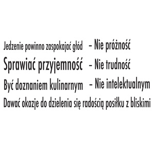 Naklejka na ścianę napis do Kuchni sprawiać przyjemność 75 cm na 45 cm