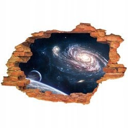 Naklejka na ścianę 3D Kosmos piękna galaktyka spiralna 90 cm na 60 cm