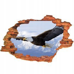 Naklejka na ścianę 3D Orzeł w chmurach 90 cm na 60 cm