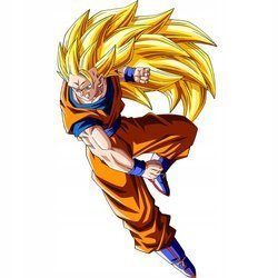 Naklejka na ścianę DRAGON BALL Son Goku ssj 3 90 cm na 60 cm