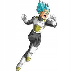 Naklejka na ścianę DRAGON BALL Vegeta ssj blue atak 90 cm na 60 cm
