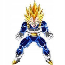 Naklejka na ścianę DRAGON BALL Vegeta ssj ultra 90 cm na 60 cm