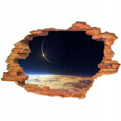 Naklejka na ścianę 3D Kosmos zaćmienie 90 cm na 60 cm