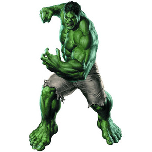 Naklejka na ścianę HULK napina mięśnie 90 cm na 60 cm