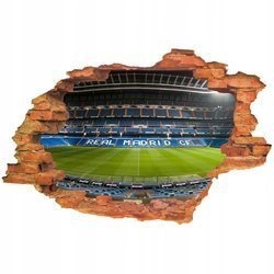 Naklejka na ścianę 3D Real Madryt Santiago Bernabeu