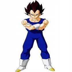Naklejka na ścianę DRAGON BALL Vegeta niezadowolony 90 cm na 60 cm