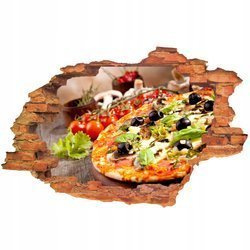 Naklejka na ścianę 3D Jedzenie królowa włoskiej kuchni 90 cm na 60 cm