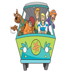 Naklejka na ścianę SCOOBY DOO podróż 90 cm na 60 cm