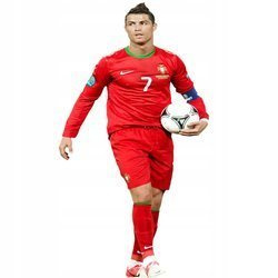 Naklejki na ścianę Ronaldo z piłka pod pachą 90 cm na 60 cm
