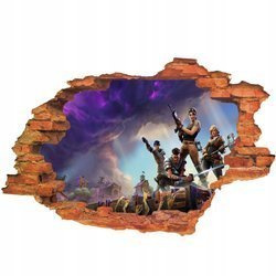 Naklejka na ścianę 3D FORTNITE 90 cm na 60 cm