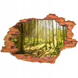 Naklejka na ścianę 3D Las ściółka leśna 90 cm na 60 cm