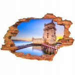 Naklejka na ścianę 3D Lizbona Wieża Bellem nad rzeką Tag 90 cm na 60 cm