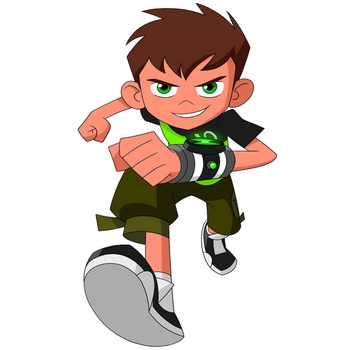 Naklejka na ścianę Ben 10 biegnie 90 cm na 60 cm