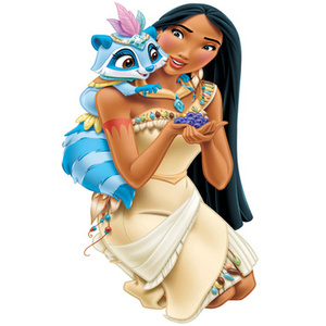 Naklejka na ścianę Pocahontas zwierzaczek na ramieniu 90 cm na 60 cm