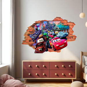 Naklejka na ścianę Cars Bohaterowie 3D