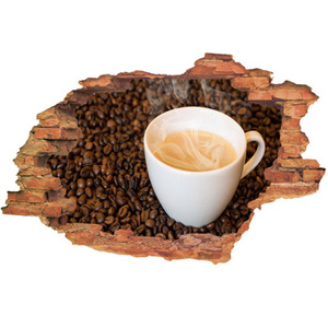 Naklejka na ścianę 3D Kawa biała filiżanka 90 cm na 60 cm