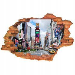 Naklejka na ścianę 3D Nowy York dzielnica handlowa 90 cm na 60 cm