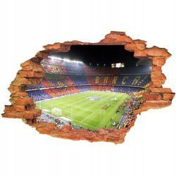 Naklejka na ścianę 3D FC Barcelona Camp Nou przed meczem 90 cm na 60 cm