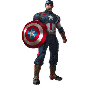 Naklejka na ścianę Kapitan Ameryka patrzy do góry 90 cm na 60 cm