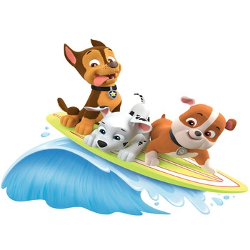 Naklejka na ścianę Psi Patrol Rubble i Chase na wakacjach 90 cm na 60 cm