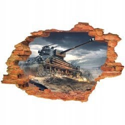 Naklejki na ścianę 3D World of Tanks dla dzieci